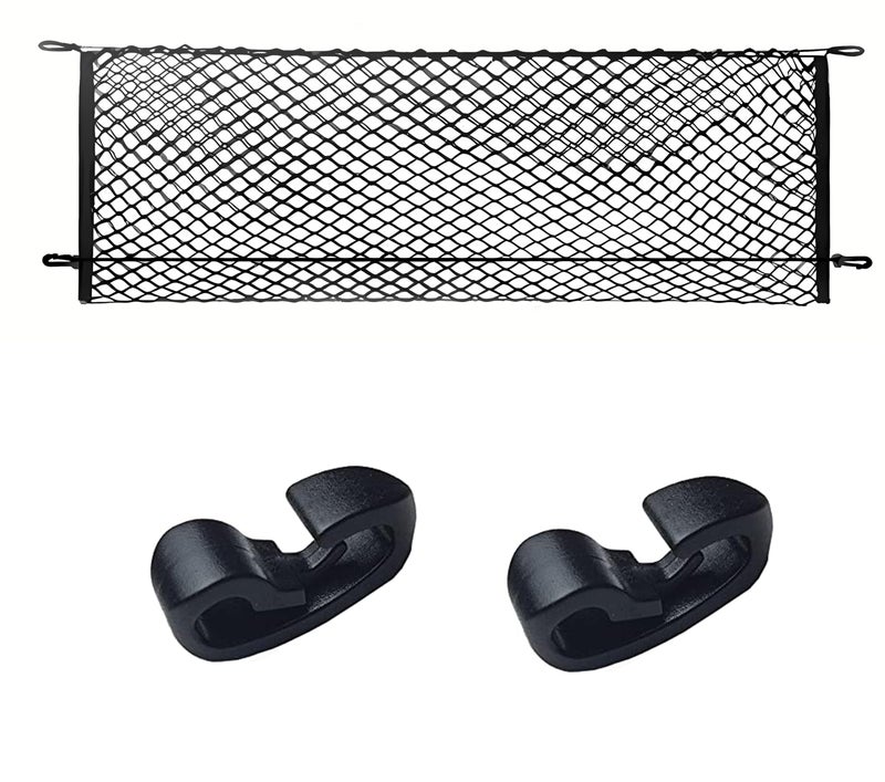 Leezhen Trunk Organizer Cargo Net Elastic Mesh Bed Net with Hooks Compatible with Toyota Tundra 2000 to 2022 2023 2024 2025 - Image 1